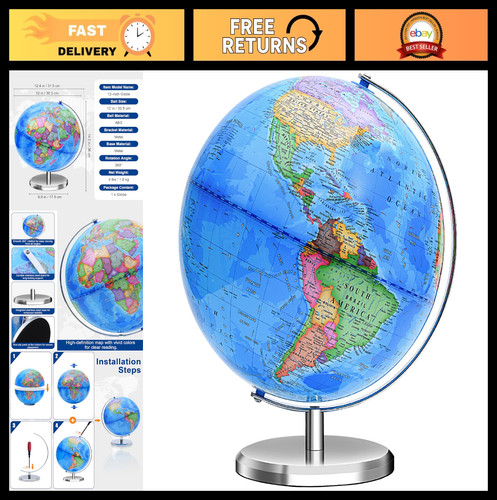 Educational spinning world - 12",