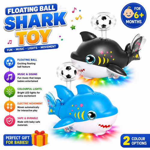 Shark blowing ball - blowing,